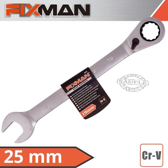 FIXMAN Reversible Combination Ratcheting Wrench 25mm